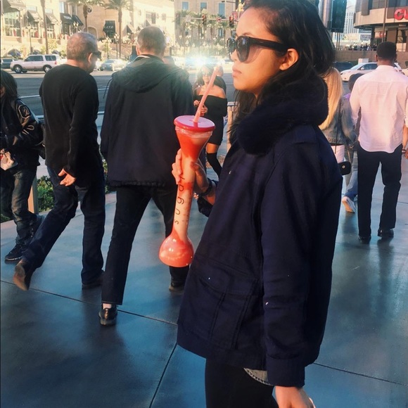 GAP removable faux fur military jacket SZ M - Picture 1 of 15